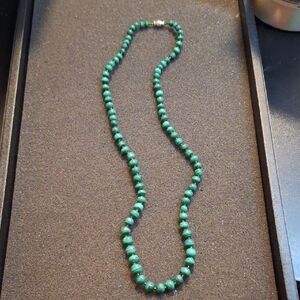 Classic Emerald Bead Necklace - Women Jewelry